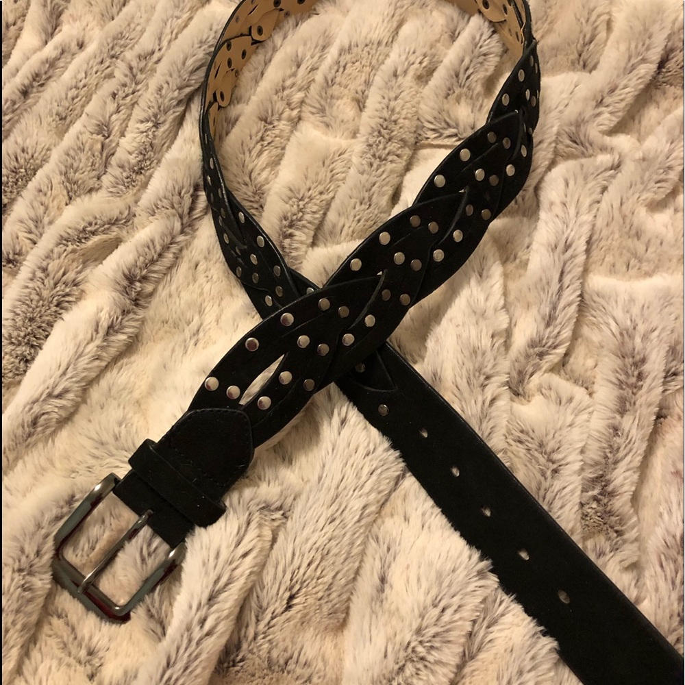 Black studded belt